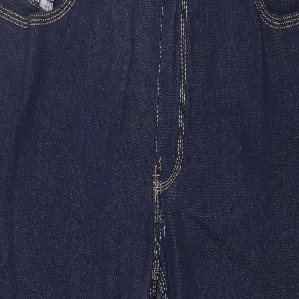 Vavell Mens Blue Cotton Straight Jeans Size 2XL L33 in Regular Zip