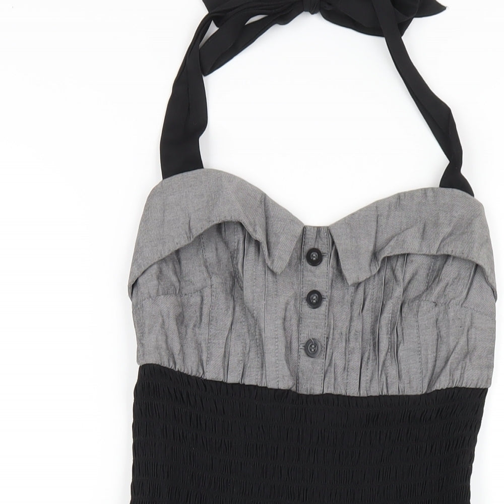 New Look Womens Black Viscose A-Line Size 10 Sweetheart Pullover