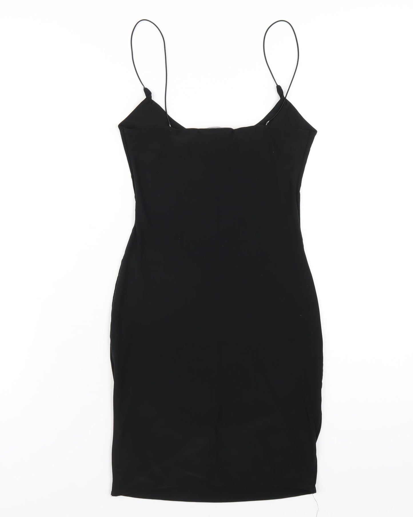 Missy Empire Womens Black Polyester Bodycon Size 8 Scoop Neck Pullover
