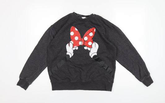 Disney Womens Grey Cotton Pullover Sweatshirt Size 6 Pullover - Minne Mouse