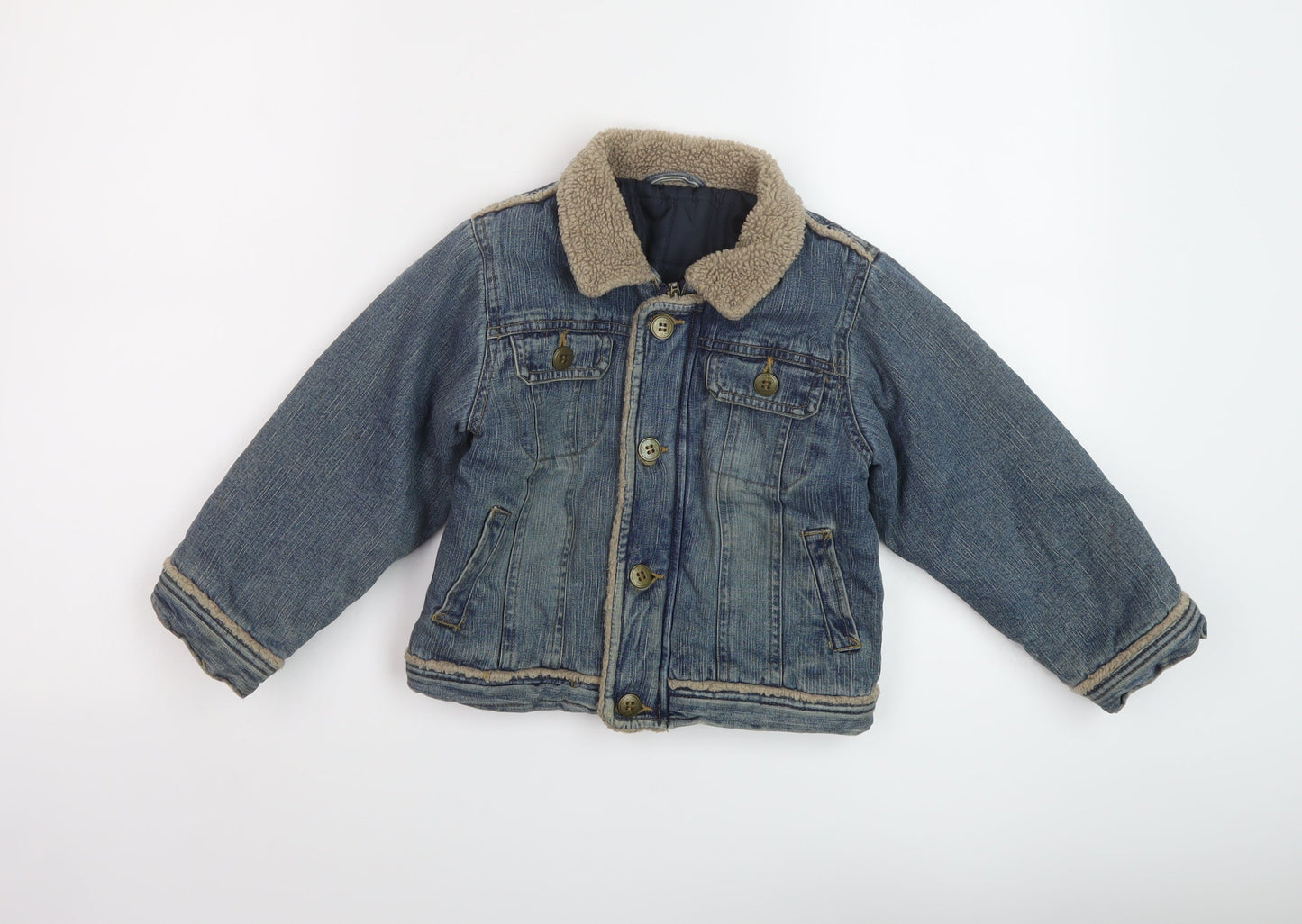 Mothercare Boys Blue Jacket Size 4-5 Years Zip