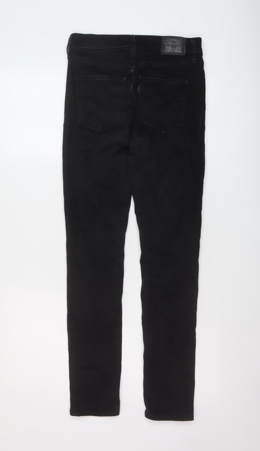 Levi's Womens Black Cotton Skinny Jeans Size 27 in L29 in Regular Button