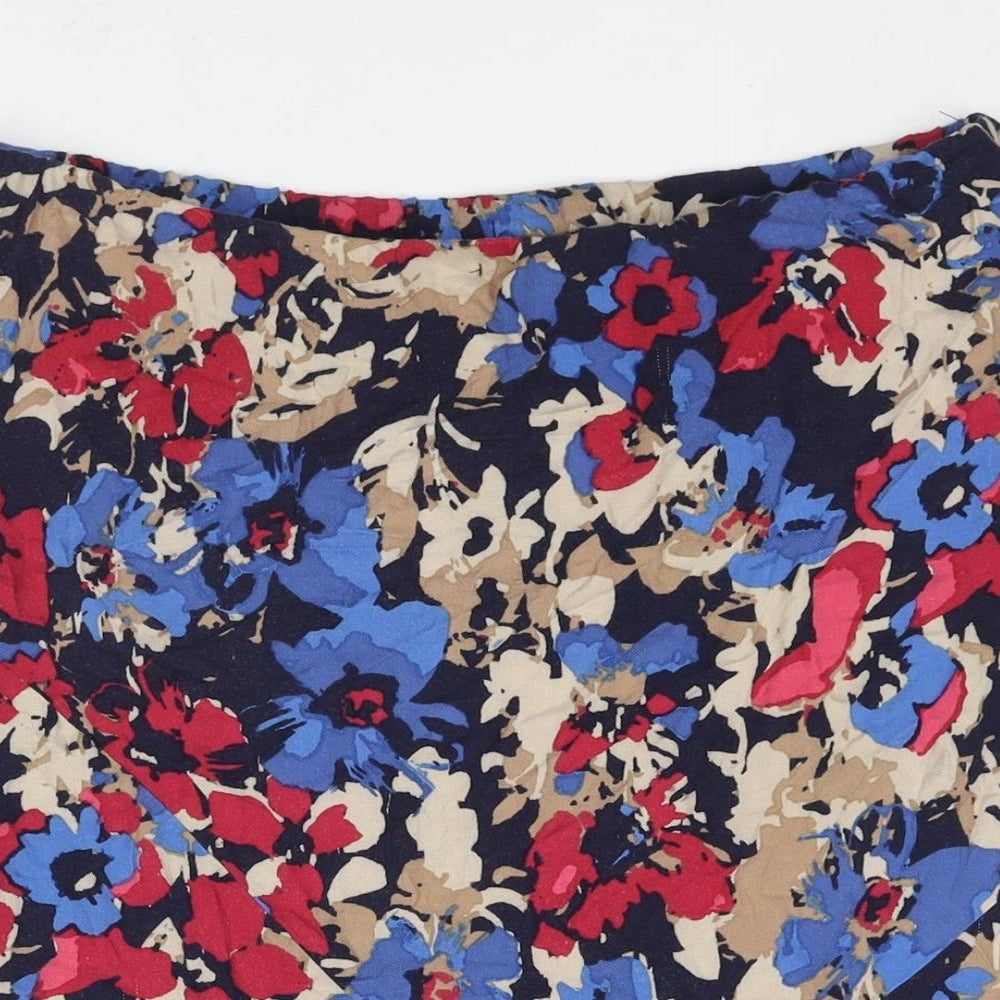 Marks and Spencer Womens Multicoloured Floral Viscose Trumpet Skirt Size 14