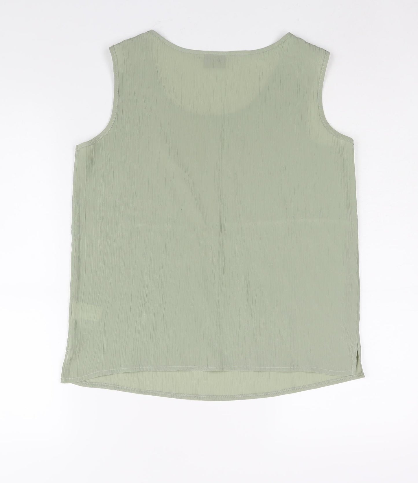 Hamells Womens Green Polyester Camisole Blouse Size 10 Scoop Neck