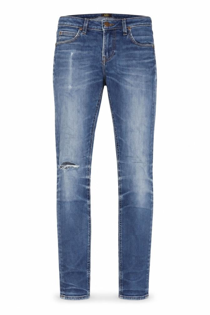 Lee Mens Blue Cotton Skinny Jeans Size 28 in L32 in Regular Zip