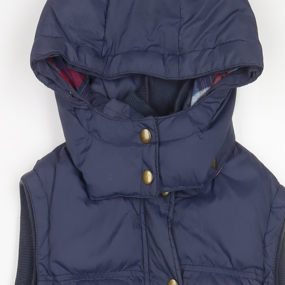 Jack Wills Womens Blue Gilet Jacket Size 10 Zip - Zip Pockets