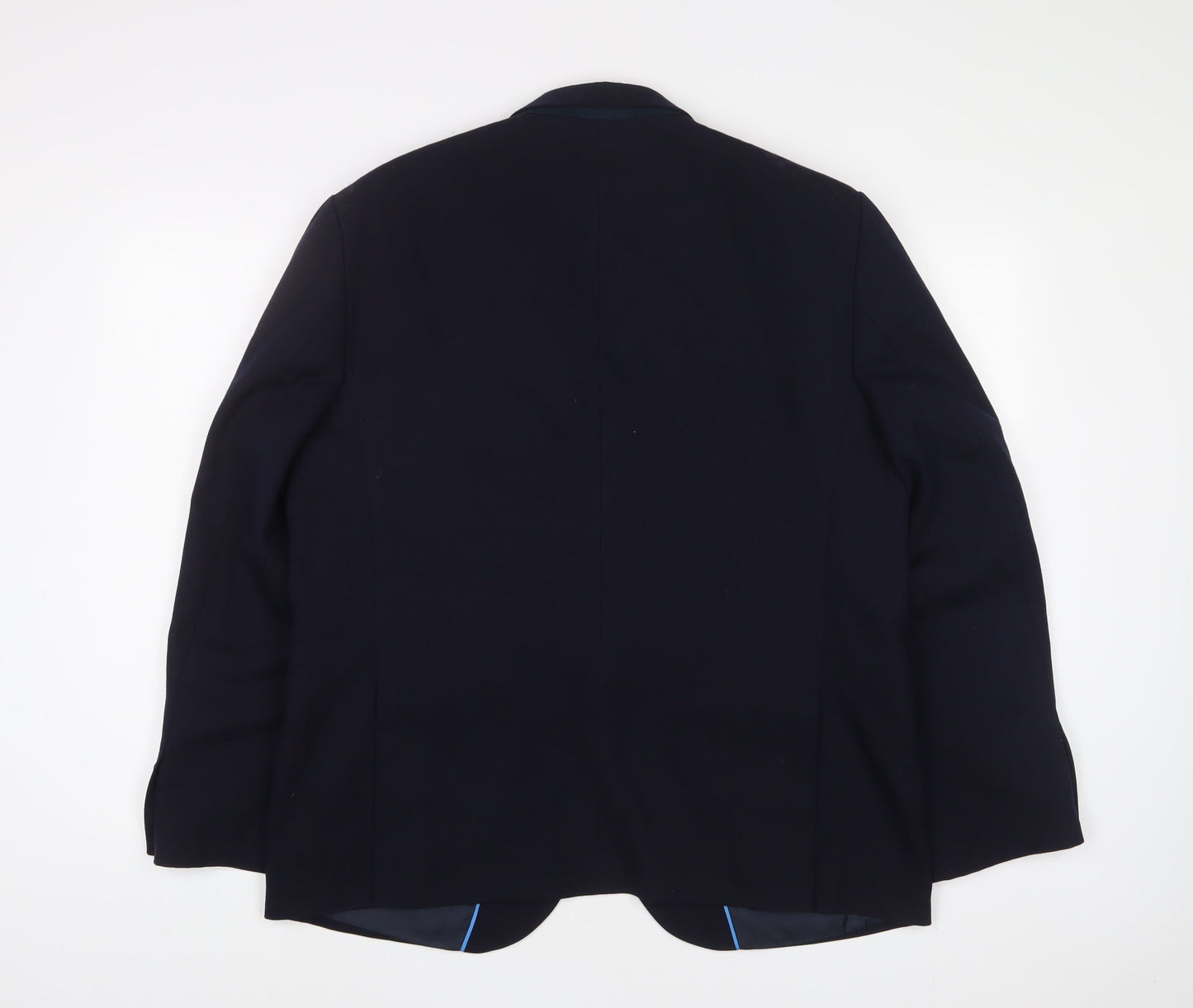 Marks and Spencer Mens Blue Wool Jacket Suit Jacket Size 44 Regular - Inside Pockets