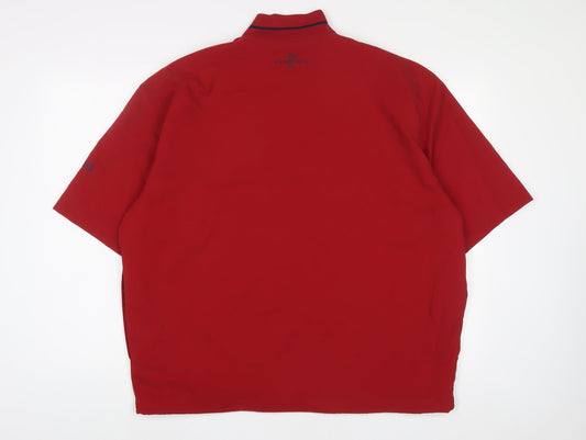 Ashworth Mens Red Polyester Pullover Sweatshirt Size M