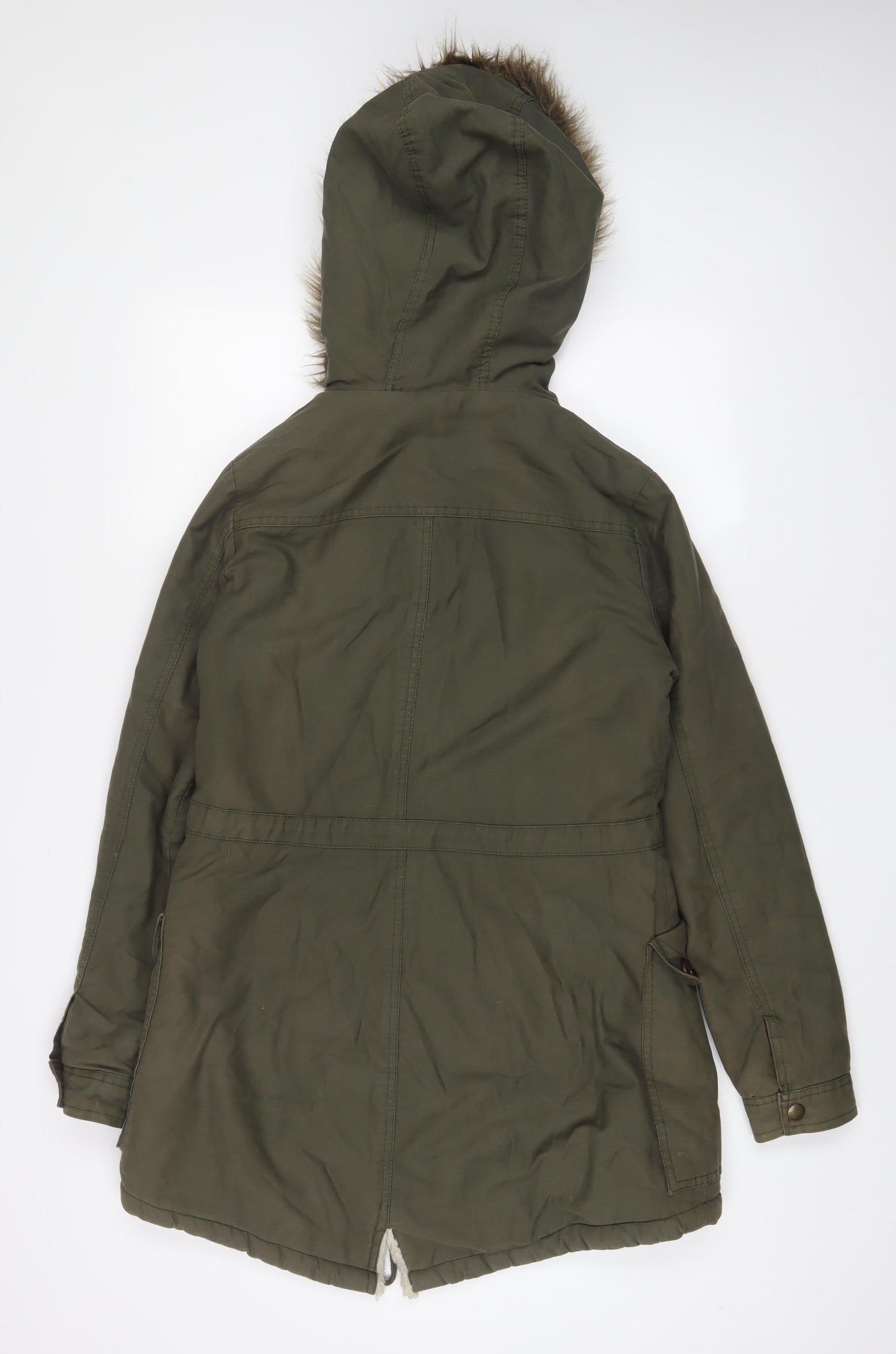 Komodo Womens Red Parka Coat Size 8 Zip - Pockets