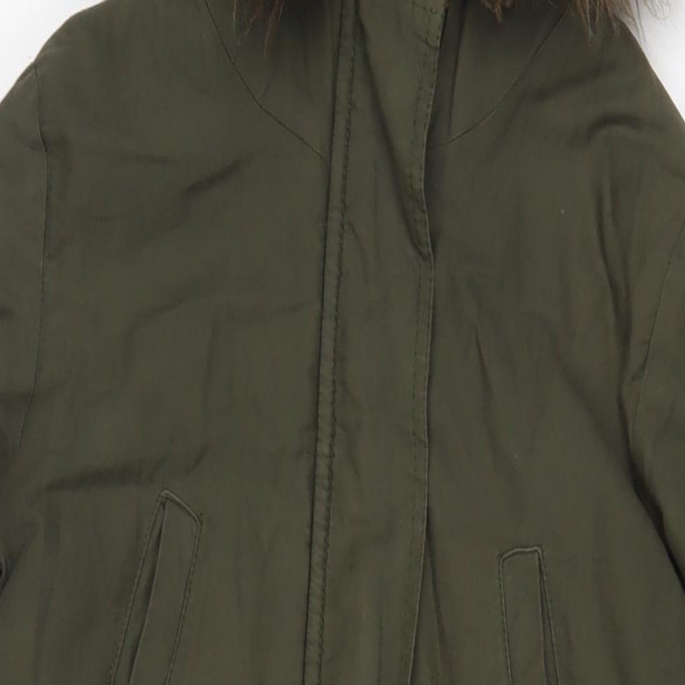 Komodo Womens Red Parka Coat Size 8 Zip - Pockets