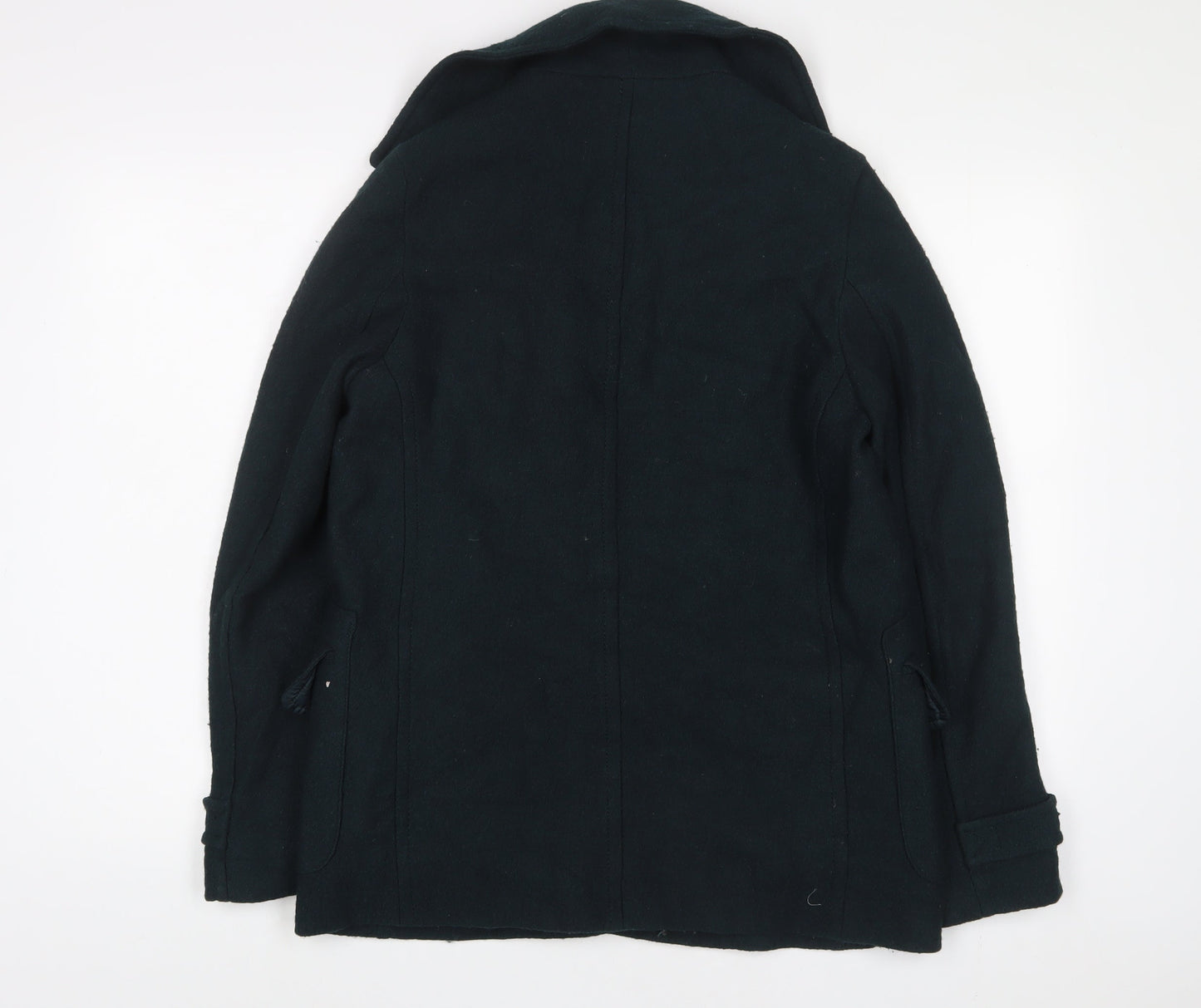 Indigo Womens Green Military Jacket Jacket Size 10 Button - Zip Pockets