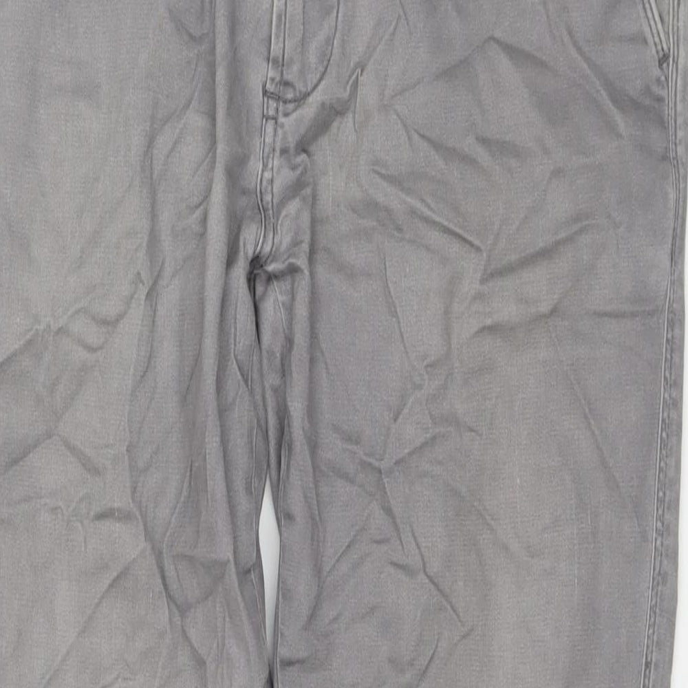 Cortefiel Mens Grey Cotton Straight Jeans Size 32 in L31 in Regular Zip