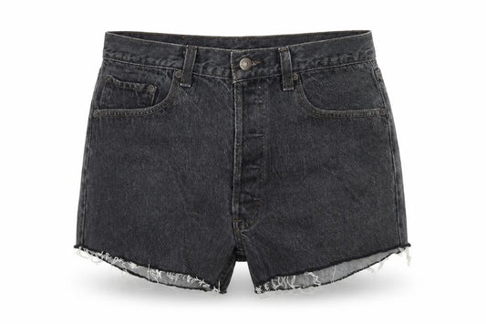 Levi's Womens Grey Polyester Blend Hot Pants Shorts Size 32 in L3 in Regular Zip - Customized Shorts