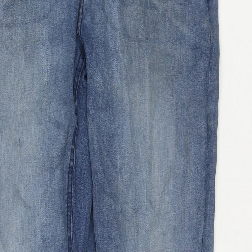Crosshatch Mens Blue Cotton Straight Jeans Size 34 in L30 in Regular Zip