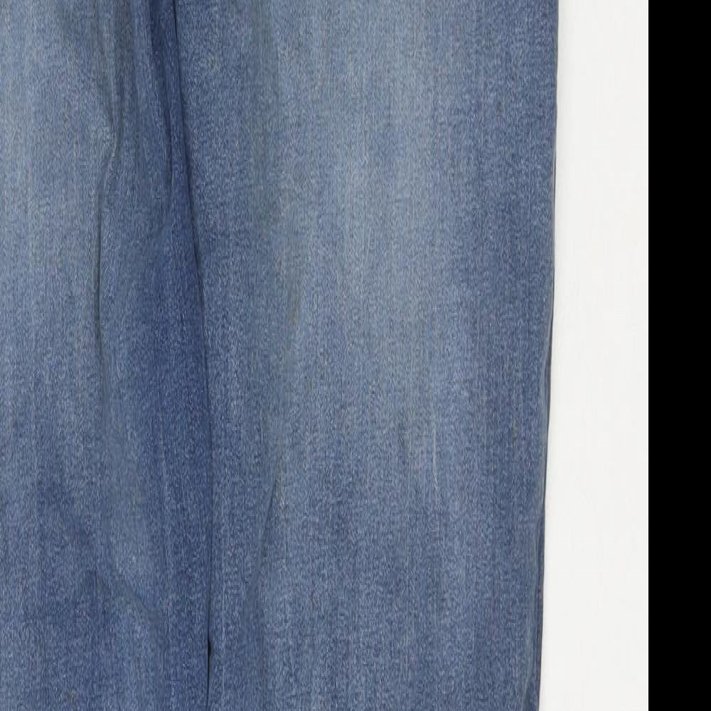 Crosshatch Mens Blue Cotton Straight Jeans Size 34 in L30 in Regular Zip