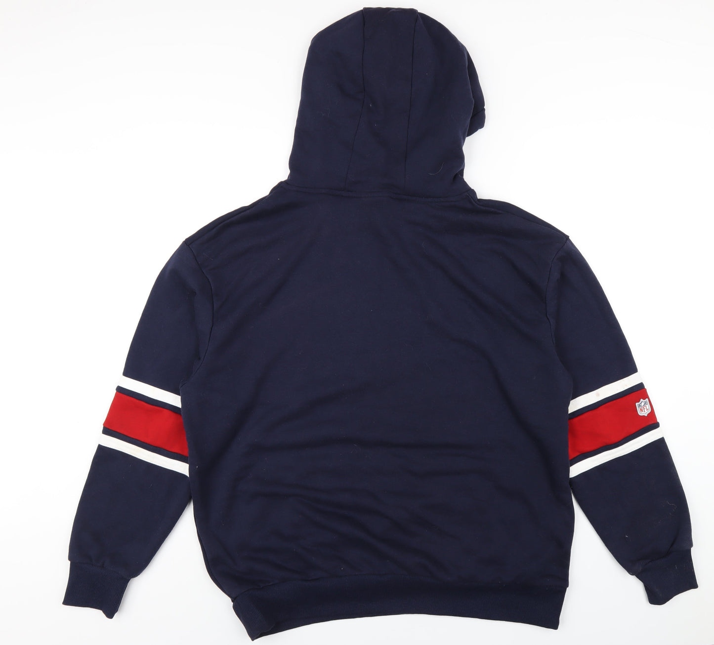 NFL Mens Blue Cotton Pullover Hoodie Size L - Patriots