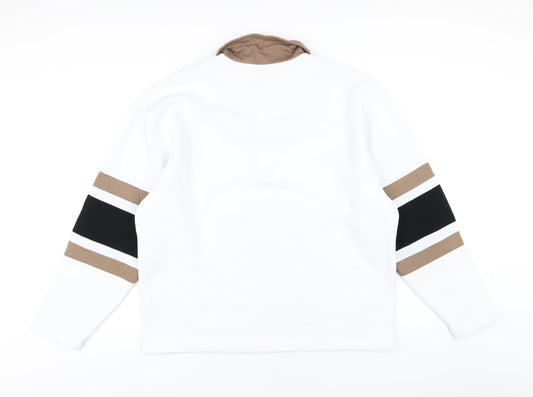 ASOS Mens White Cotton Pullover Sweatshirt Size S