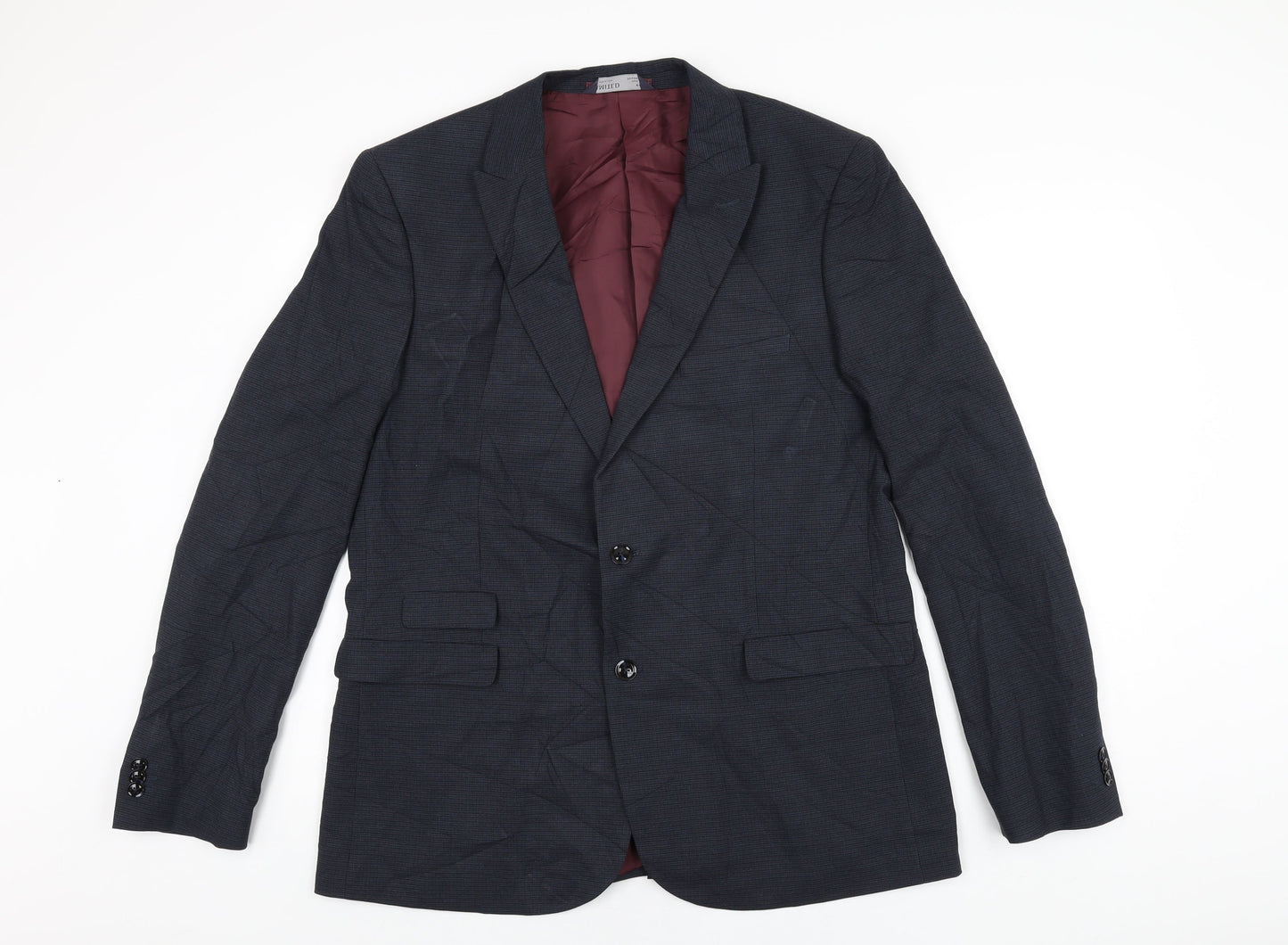 Marks and Spencer Mens Black Polyester Jacket Suit Jacket Size 44 Regular