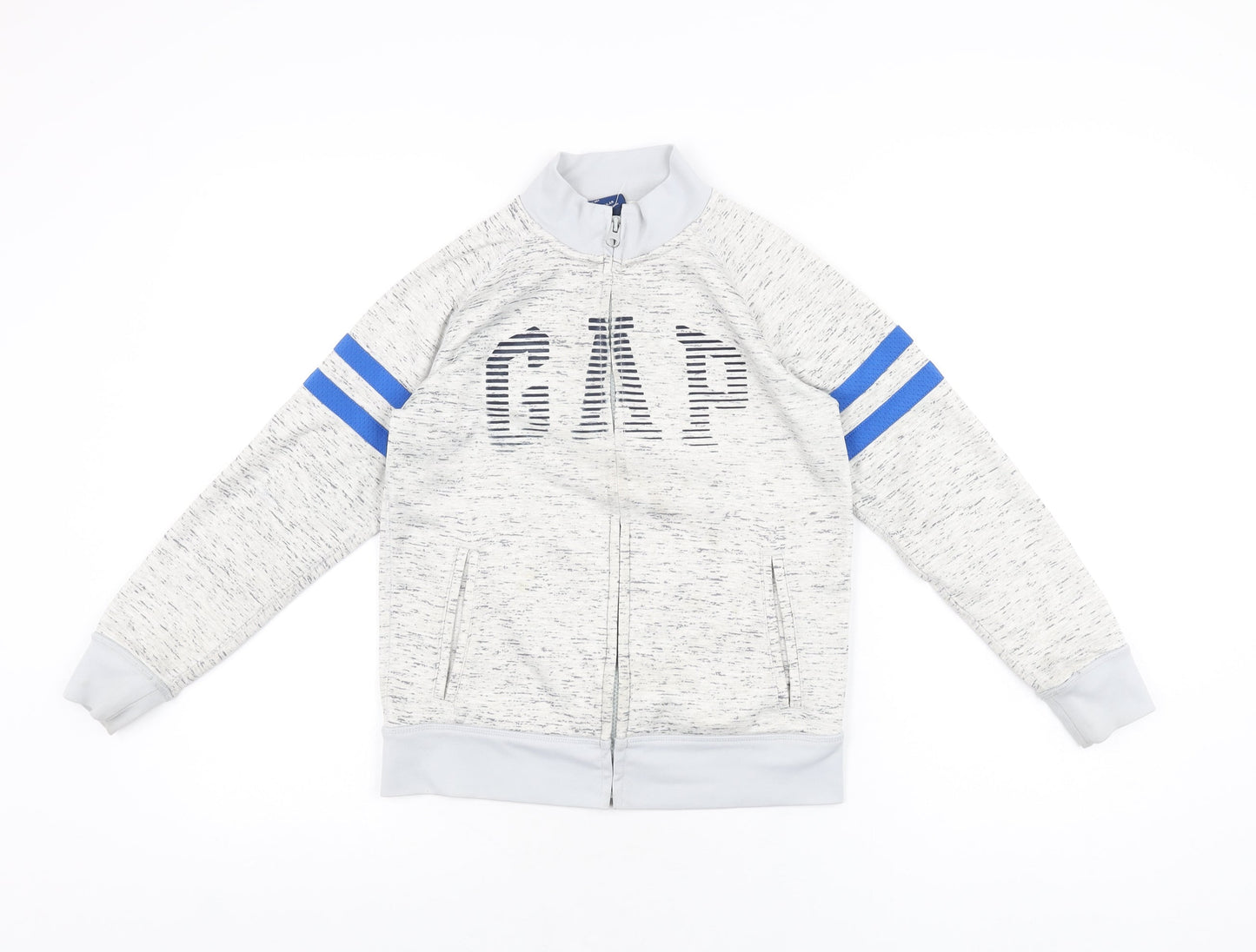 Gap Boys Grey Polyester Full Zip Sweatshirt Size M Zip