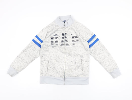 Gap Boys Grey Polyester Full Zip Sweatshirt Size M Zip