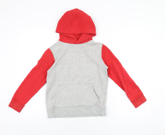 Gap Boys Grey Cotton Pullover Hoodie Size M Pullover