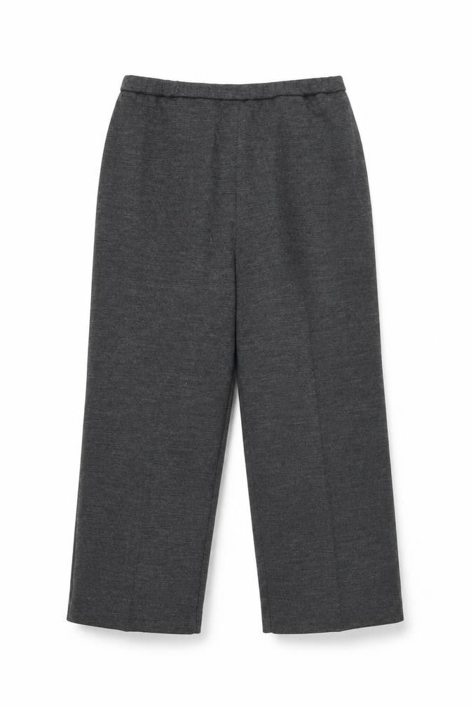 Carr & Westley Womens Grey Acrylic Cropped Trousers Size 16 L22 in Regular