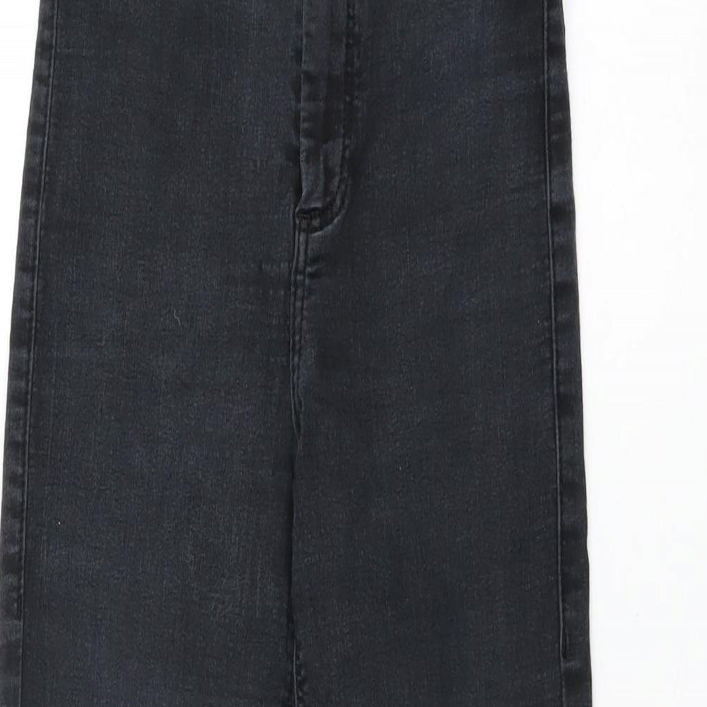 Topshop Womens Black Cotton Skinny Jeans Size 25 in L30 in Regular Zip