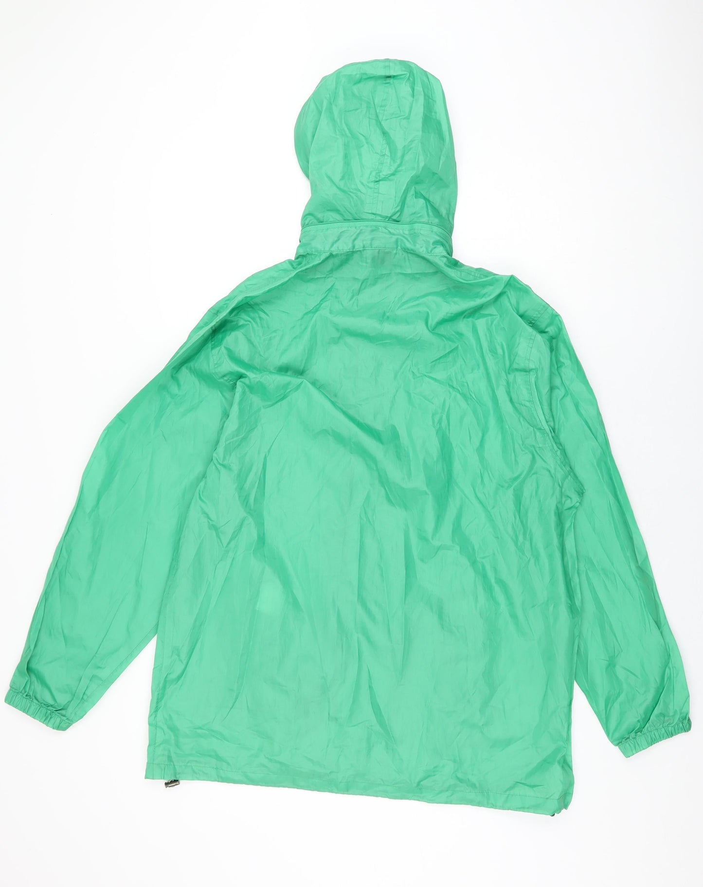 Cotton Traders Womens Green Rain Coat Coat Size M Zip