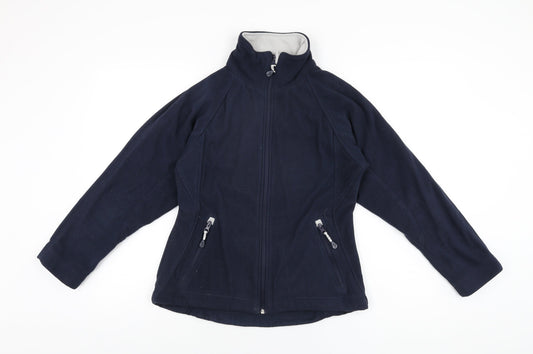 Nautical Womens Blue Polyester Full Zip Sweatshirt Size 8 Zip