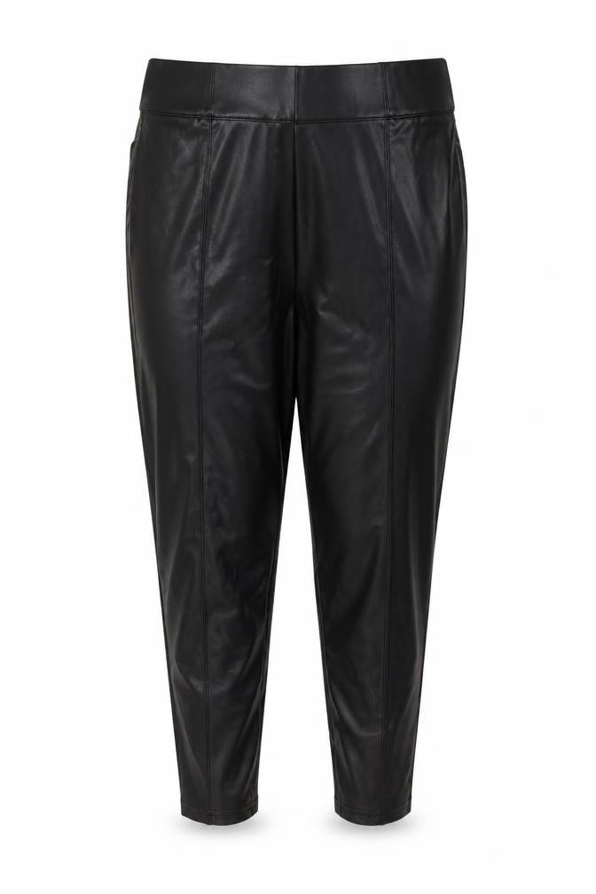 Marks and Spencer Womens Black Polyurethane Trousers Size 20 L23 in Regular