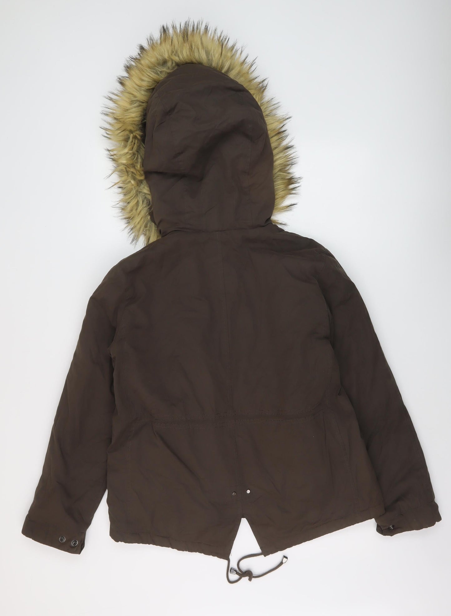 Zara Womens Brown Parka Jacket Size M Zip