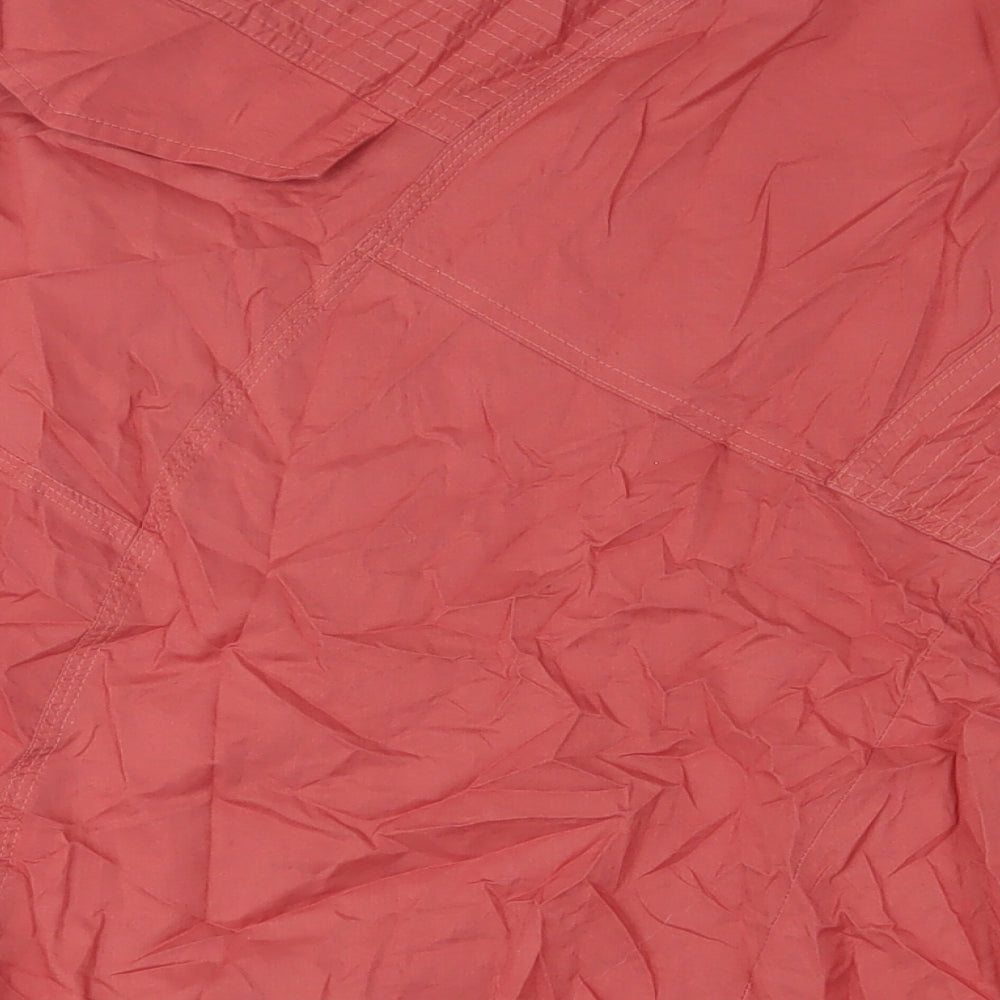 Sisley Womens Red Cotton A-Line Skirt Size 12 Snap