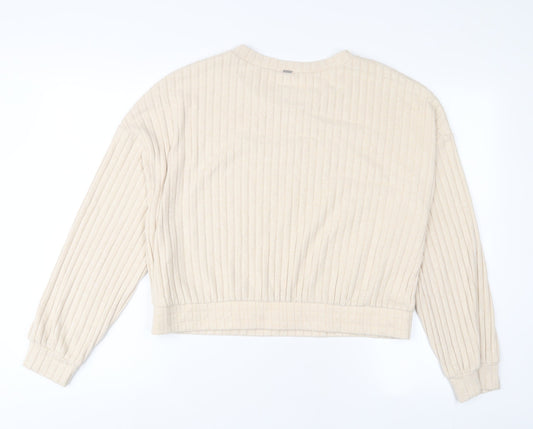 Gilly Hicks Womens Beige Polyester Pullover Sweatshirt Size XL Pullover