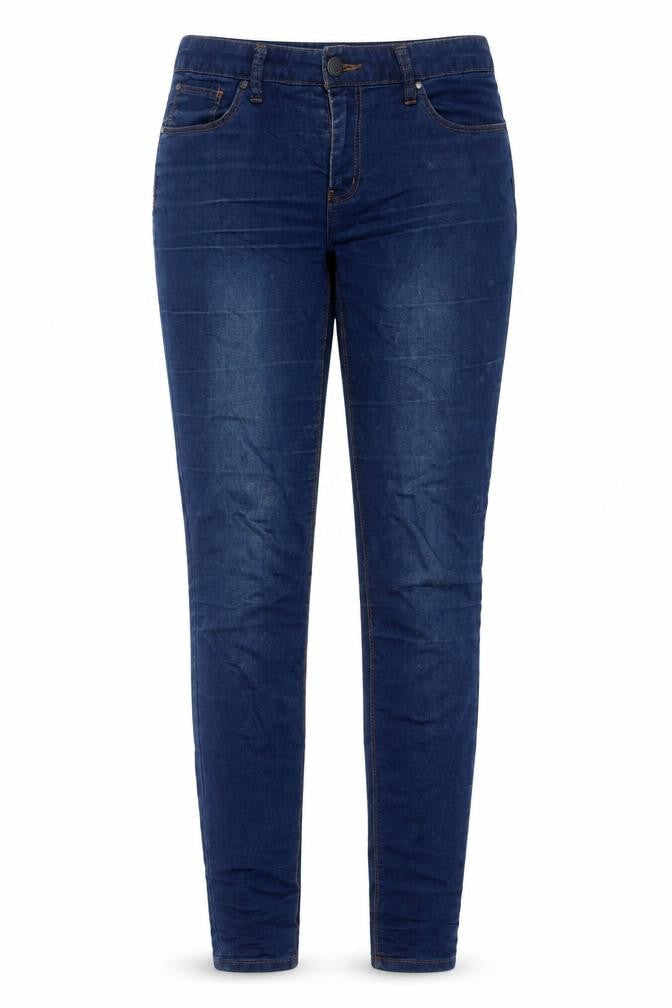 Denim & Co. Womens Blue Cotton Skinny Jeans Size 10 L32 in Regular Zip