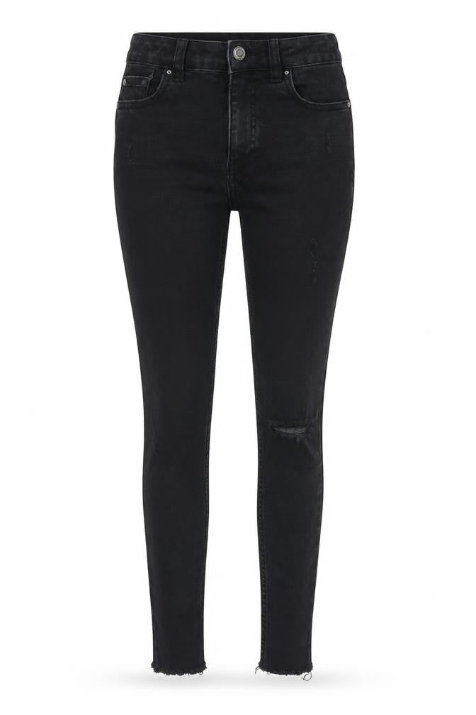 Denim & Co. Womens Black Cotton Skinny Jeans Size 8 L26 in Regular Zip