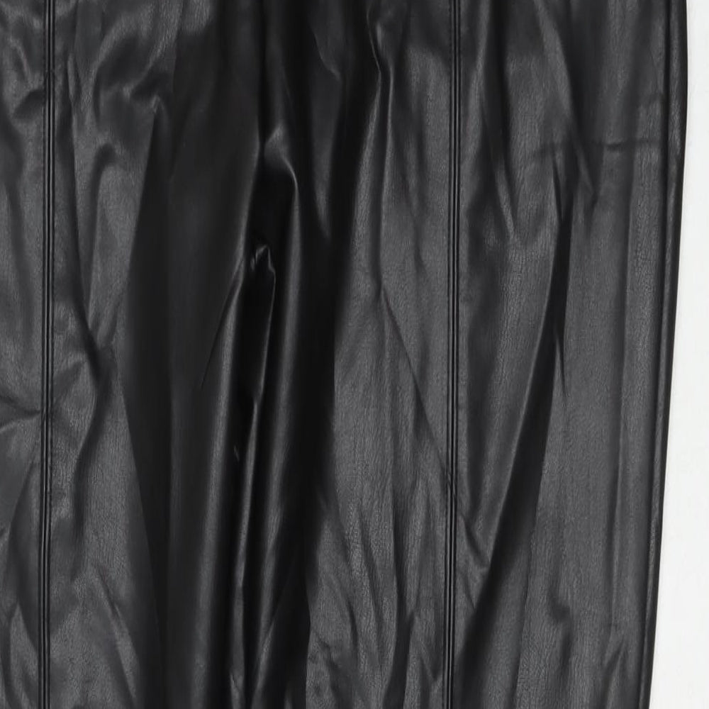 Marks and Spencer Womens Black Polyester Pedal Pusher Trousers Size 20 L29 in Regular