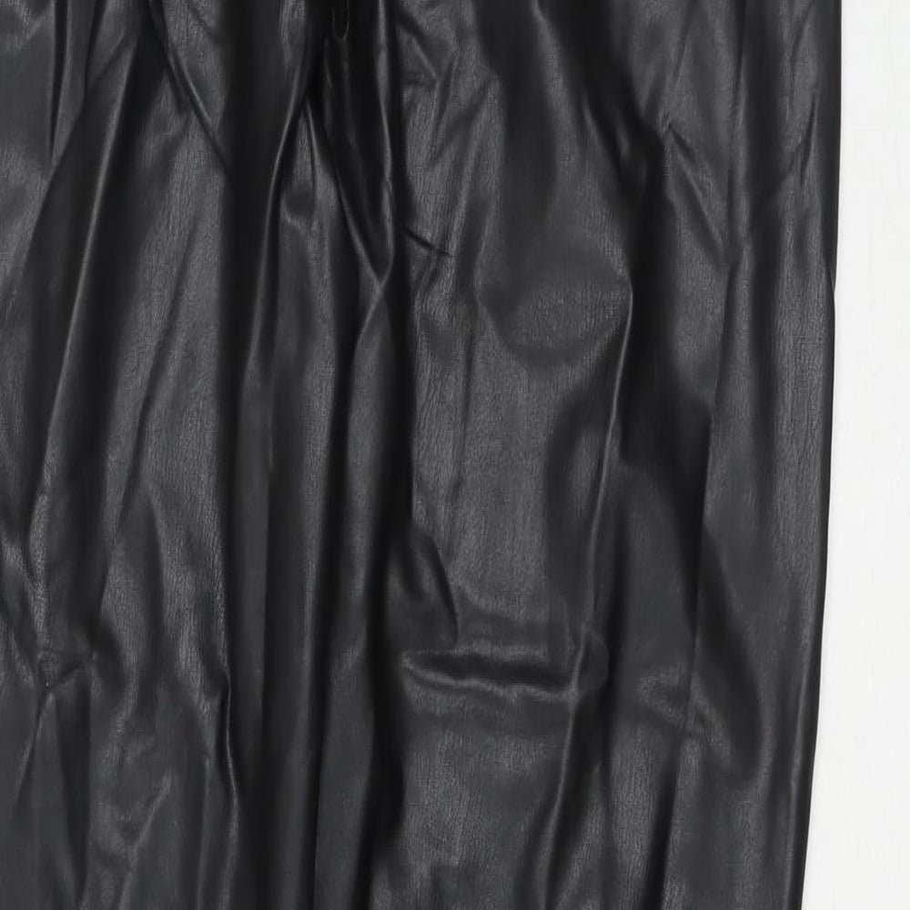 Marks and Spencer Womens Black Polyester Pedal Pusher Trousers Size 20 L29 in Regular