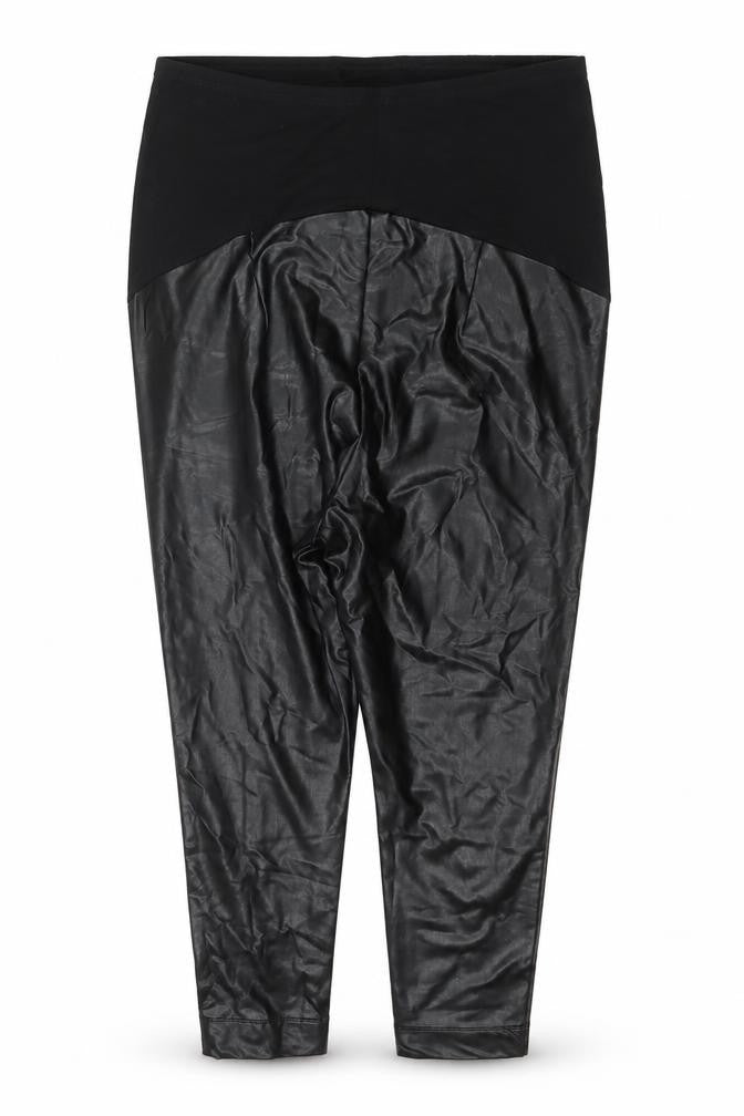 Marks and Spencer Womens Black Polyester Cropped Trousers Size 18 L24 in Regular