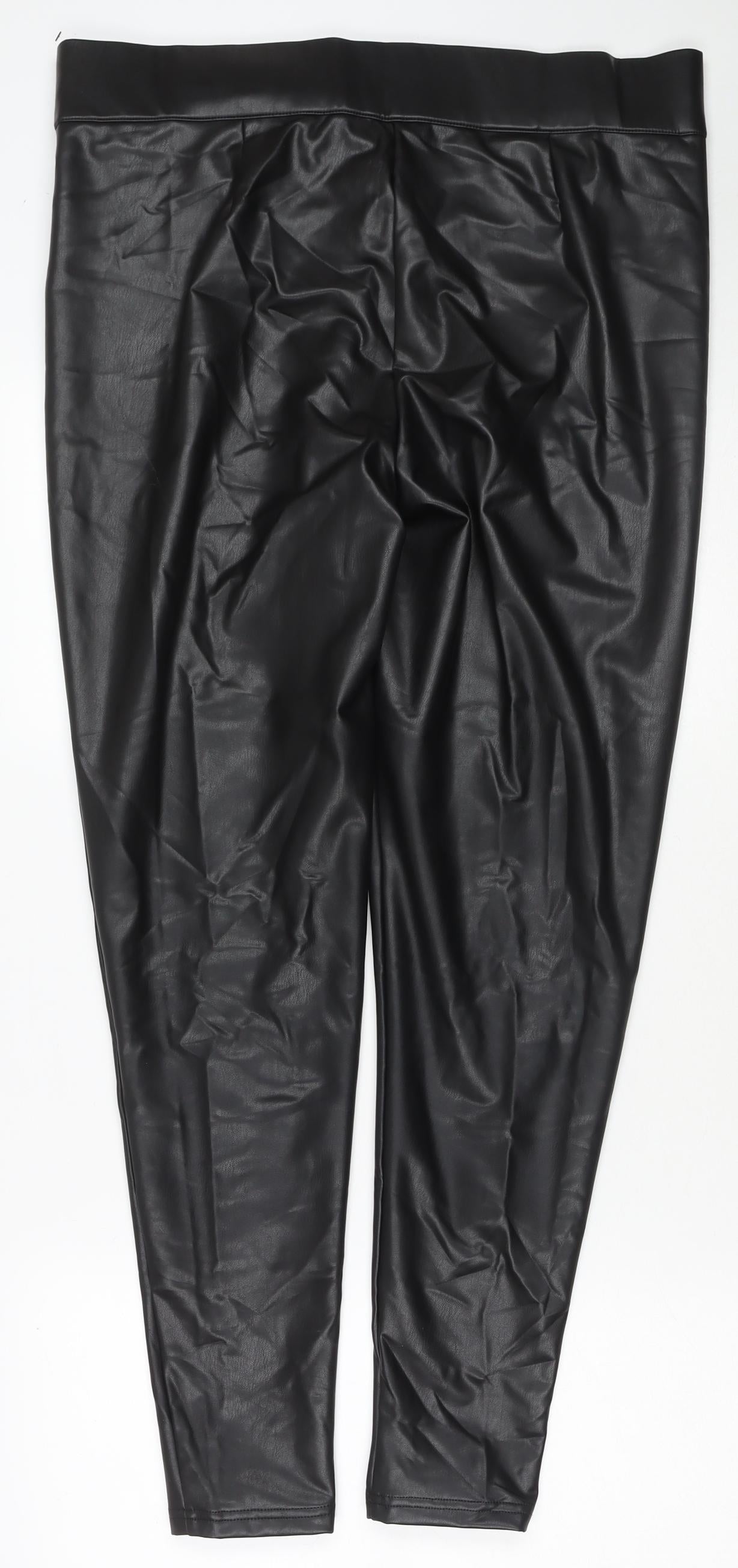 Marks and Spencer Womens Black Polyester Pedal Pusher Trousers Size 18 L29 in Regular