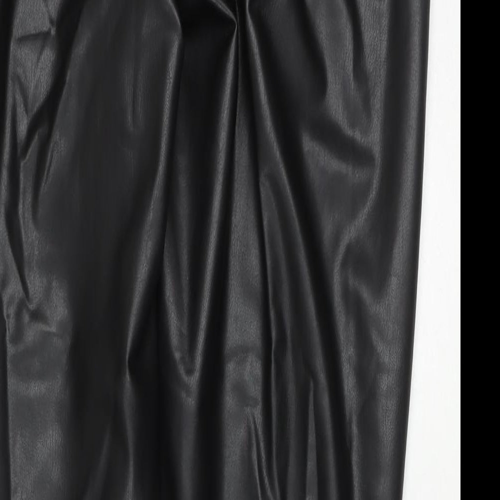 Marks and Spencer Womens Black Polyester Pedal Pusher Trousers Size 18 L29 in Regular