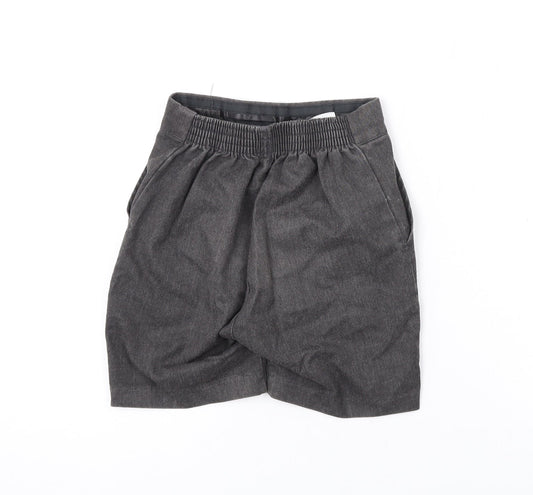 Listers Boys Grey Polyester Bermuda Shorts Size 4-5 Years Regular