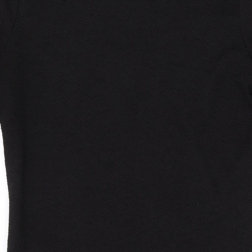 Dorothy Perkins Womens Black Polyester Bodycon Size 12 Round Neck Pullover