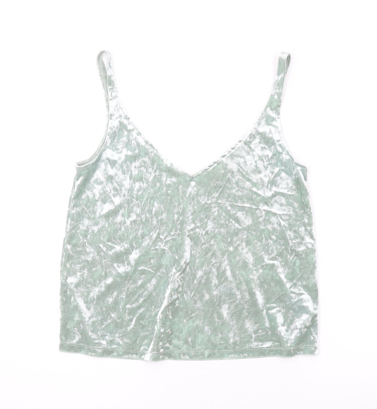 H&M Womens Green Polyester Camisole Tank Size S V-Neck