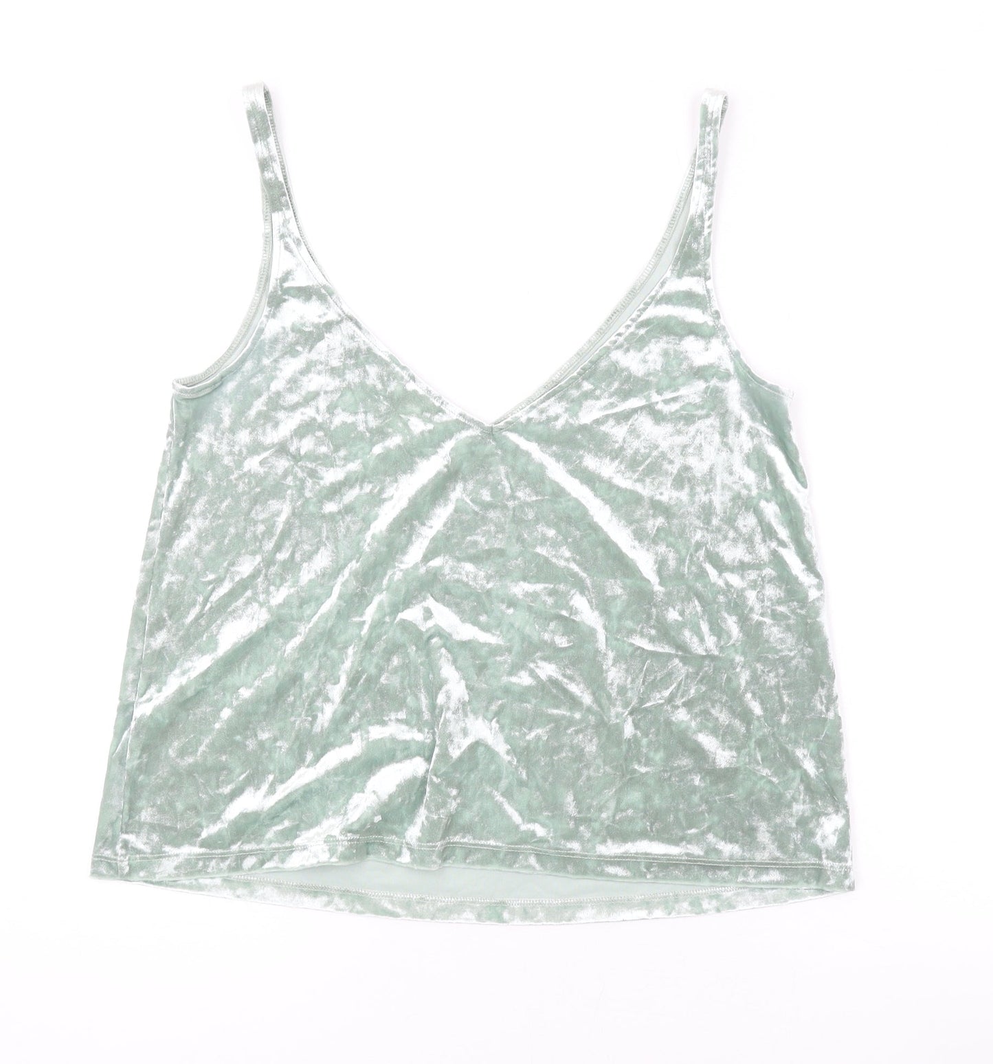 H&M Womens Green Polyester Camisole Tank Size S V-Neck