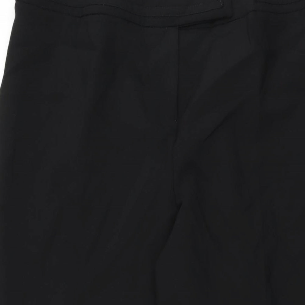 Volonte Womens Black Polyester Trousers Size 16 L29 in Regular Zip