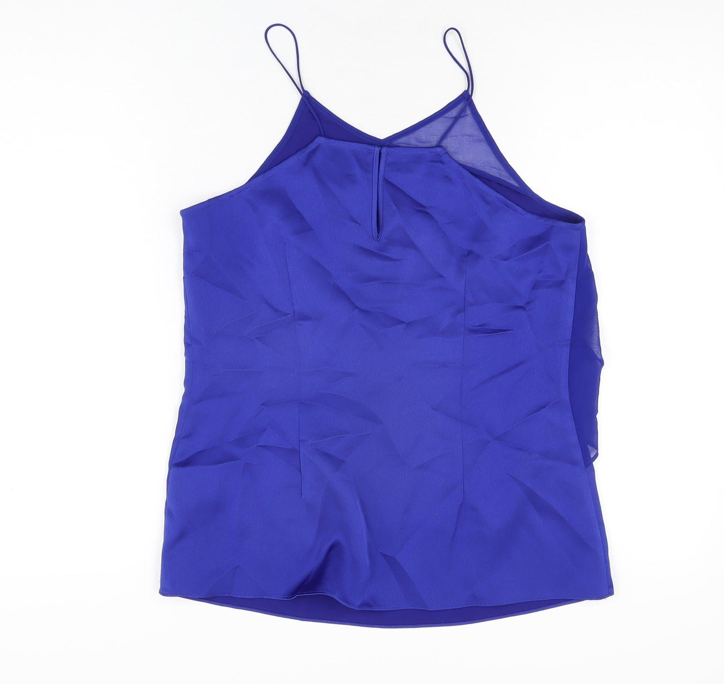 Coast Womens Blue Polyester Camisole T-Shirt Size 10 V-Neck
