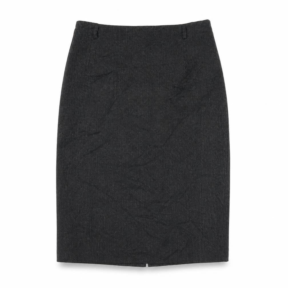 Marks and Spencer Womens Black Polyester Straight & Pencil Skirt Size 12 Zip