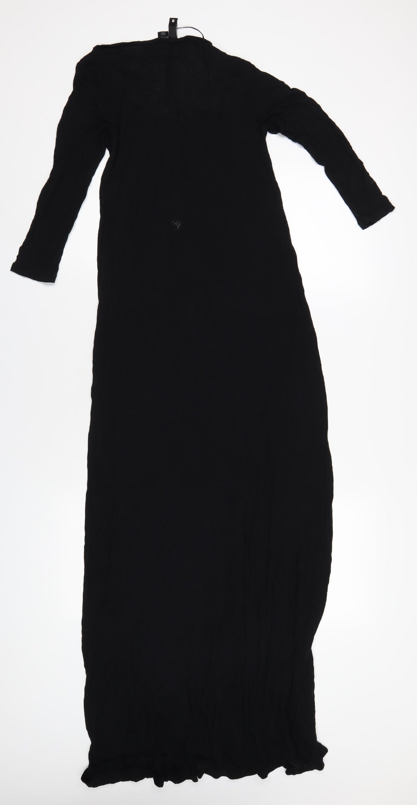 H&M Womens Black Viscose A-Line Size 8 Scoop Neck Pullover