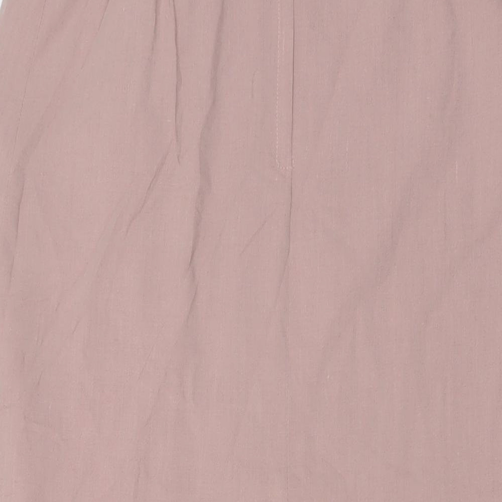 Etam Womens Ivory Polyester Straight & Pencil Skirt Size 12 Zip