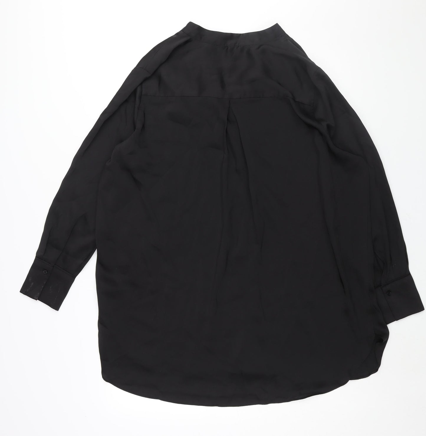 H&M Womens Black Polyester Shift Size XL V-Neck Pullover